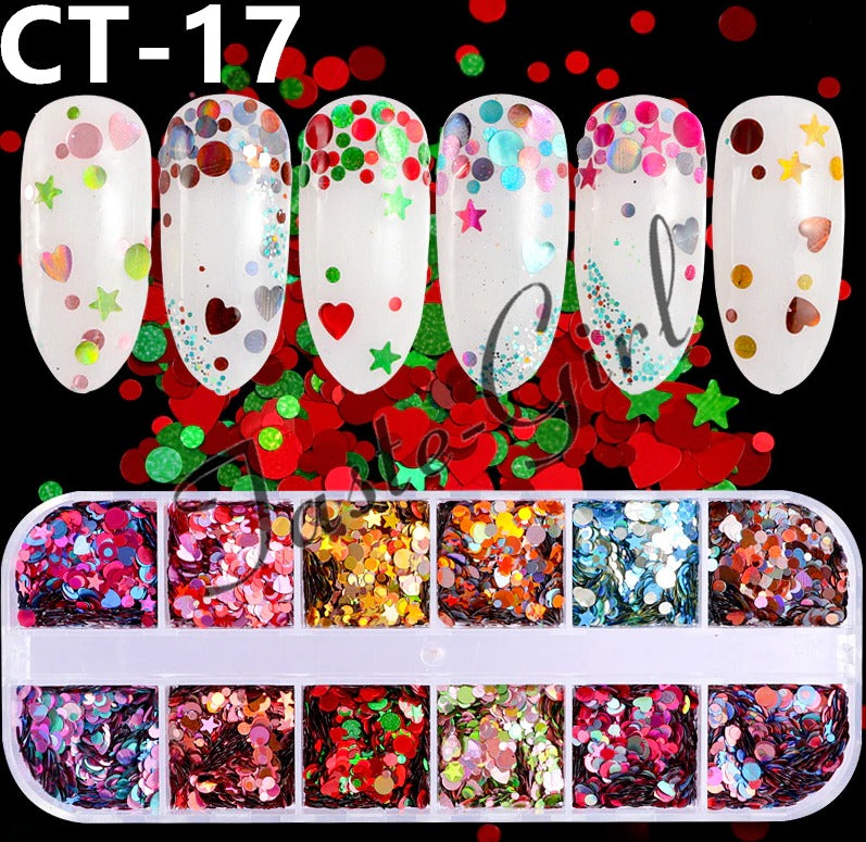 12 MIX*NAGEL GLITTER*PAILLETTEN