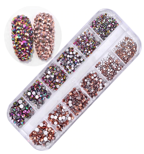 12 BOX*SET KRISTALL STRASS*3D