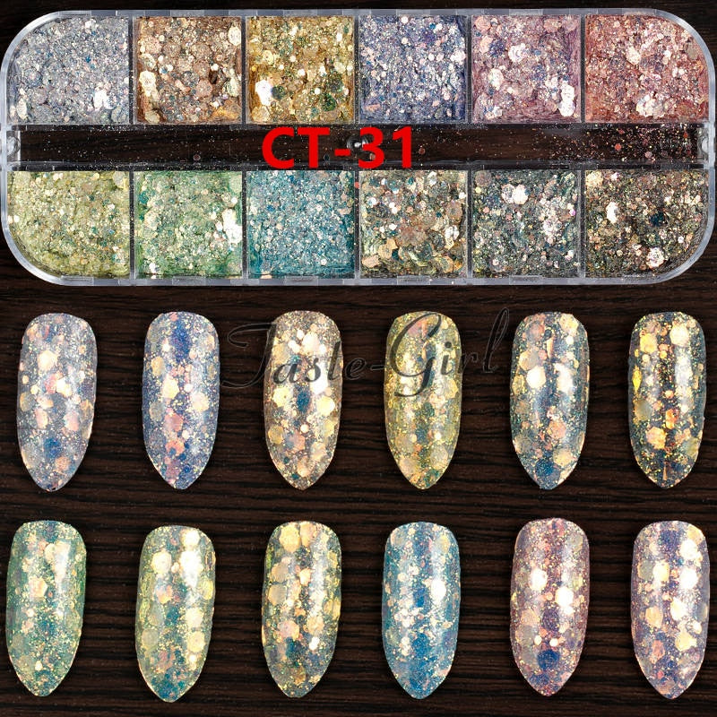 12 MIX*NAGEL GLITTER*PAILLETTEN
