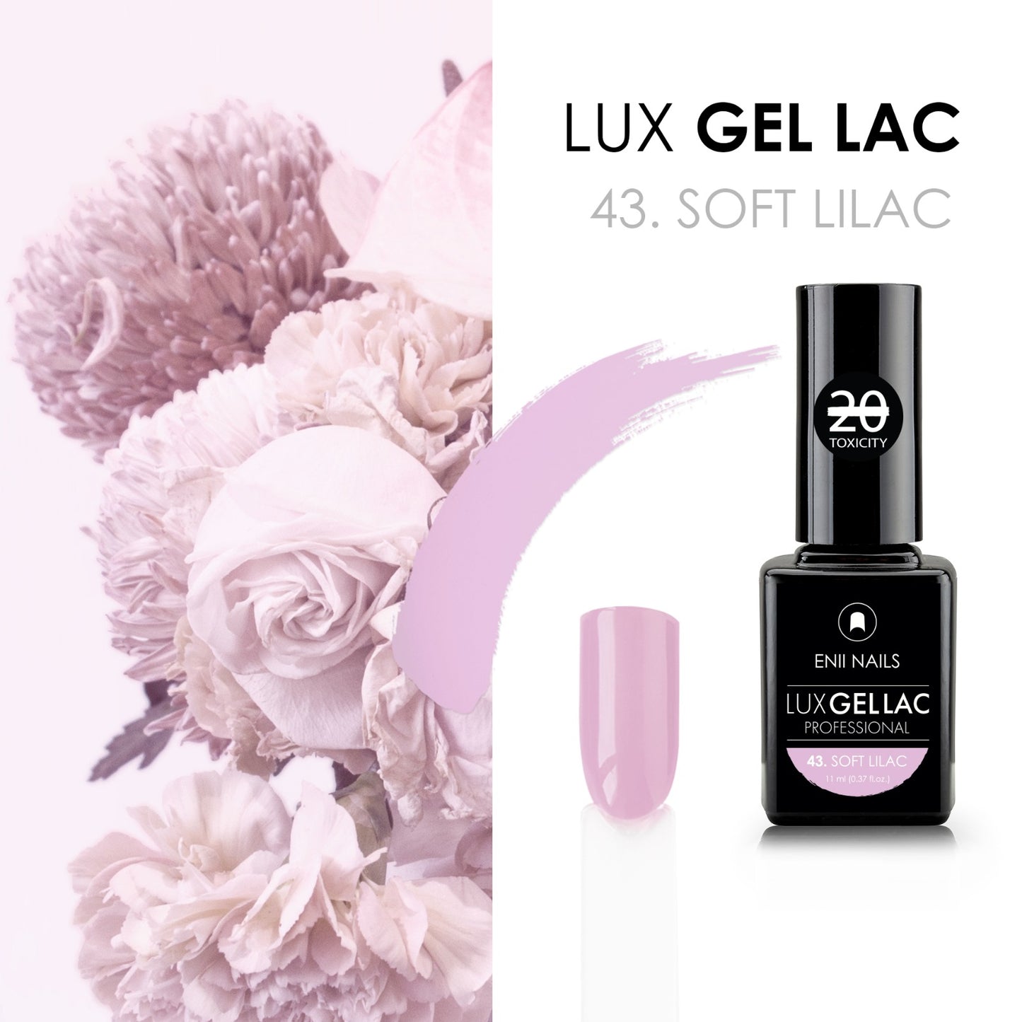 LUX GEL LAC 43. SOFT LILAC 11 ML